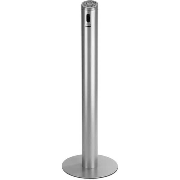 Unbranded Smoker's Outpost Silver Smoke Stand Cigarette Receptacle Outdoor Ashtray