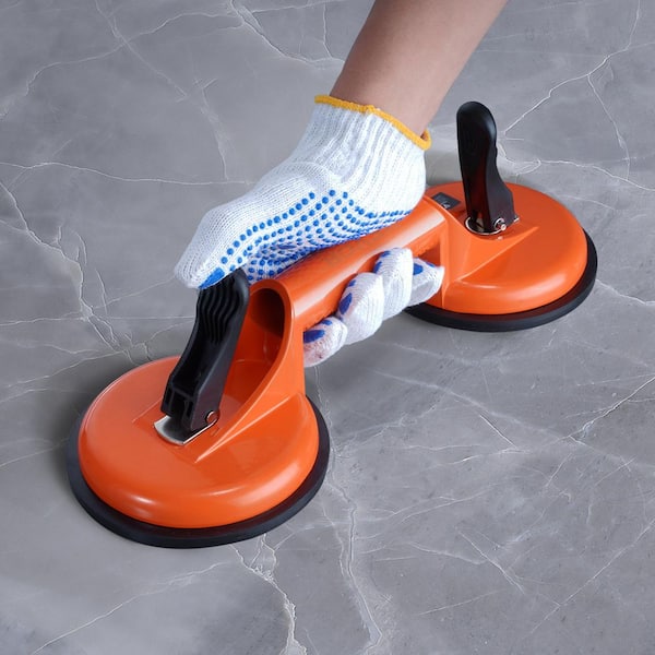 4.7 in. Glass Suction Cup Vacuum Suction Cup with Aluminum Handle 330 lbs. Load Capacity (2-Pack)