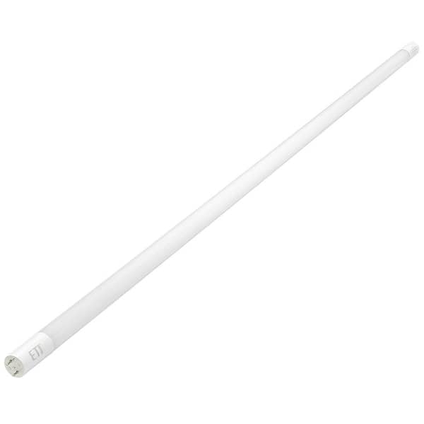 ETI LIGHTING 4 ft. 32W Equivalent Linear T8 Double End Power Integral Driver LED Tube Light Bulb 120-277V 5000K Daylight (25-Pack)
