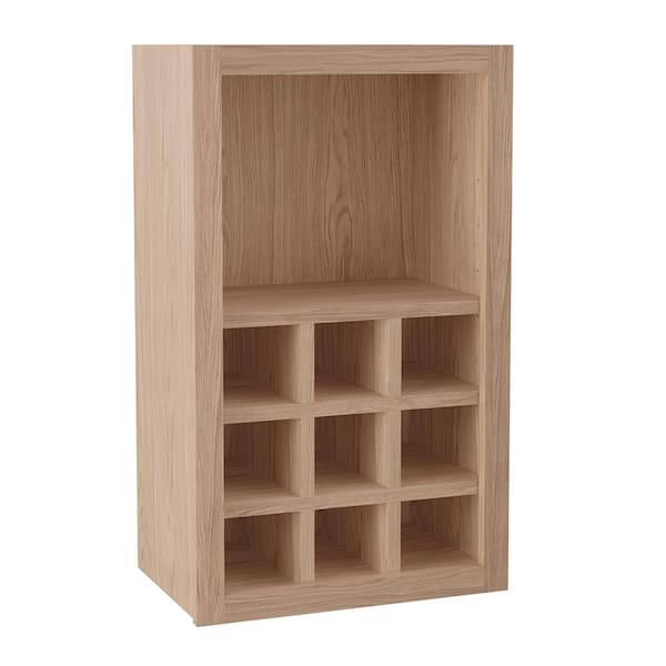 Hampton Bay Sinclair 18 in. W x 12 in. D x 30 in. H Assembled Flex Cabinet in Shaker Light Oak