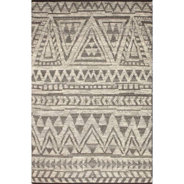BASHIAN Jodi Grey 5 ft. x 8 ft. (5 ft. x 7 ft. 6 in.) Moroccan Transitional Area Rug