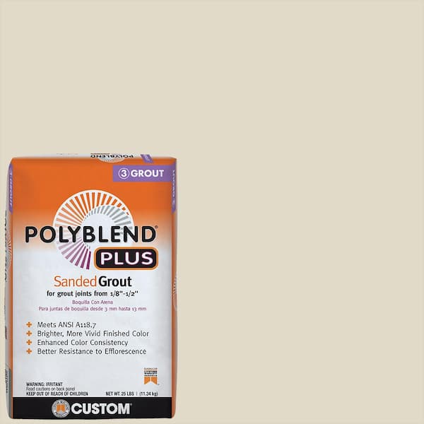 Custom Building Products Polyblend Plus #333 Alabaster 25 lb. Sanded Grout