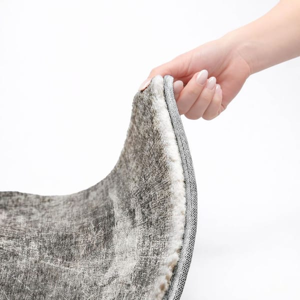 Dream Shag Premium Machine Washable Abstract ADS719 Gray 10 ft. x 14 ft. Area Rug