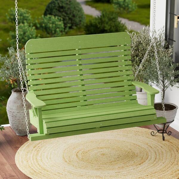 Wildridge Signature 2-Person Lime Green Plastic Porch Swing LCC