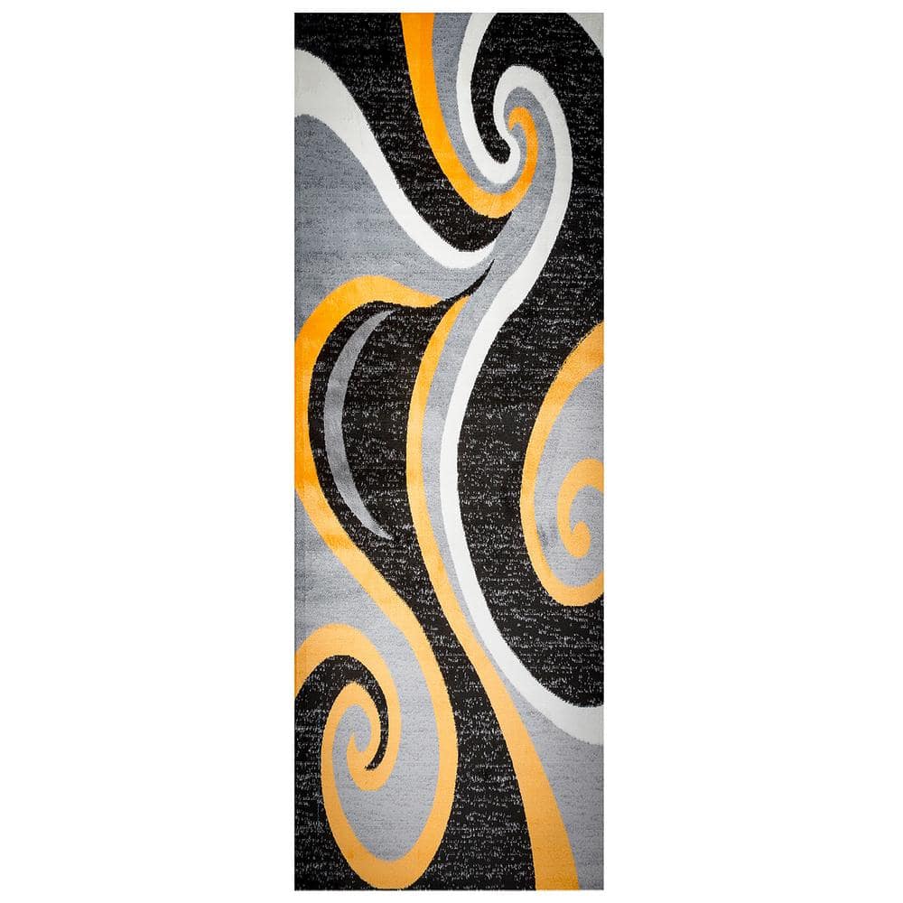 McKenzie Area Rug F 7501 Gray-Yellow 3  x 8