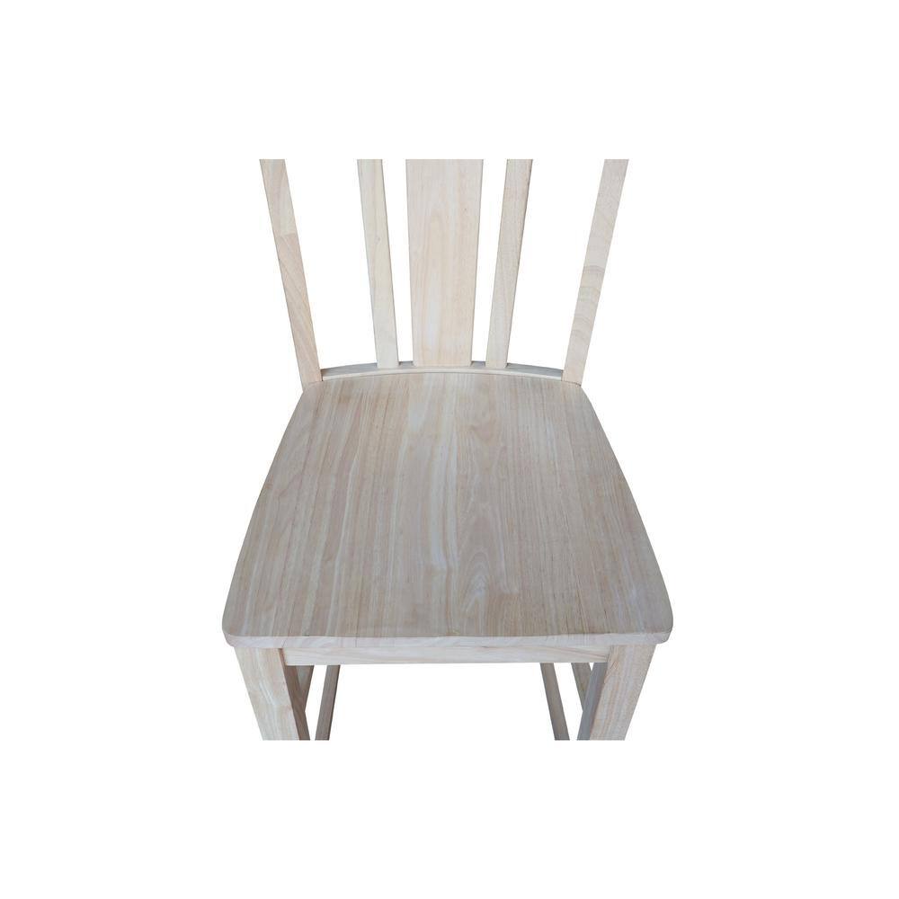 San Remo 30-Inch Unfinished Solid Wood Traditional Bar Stool