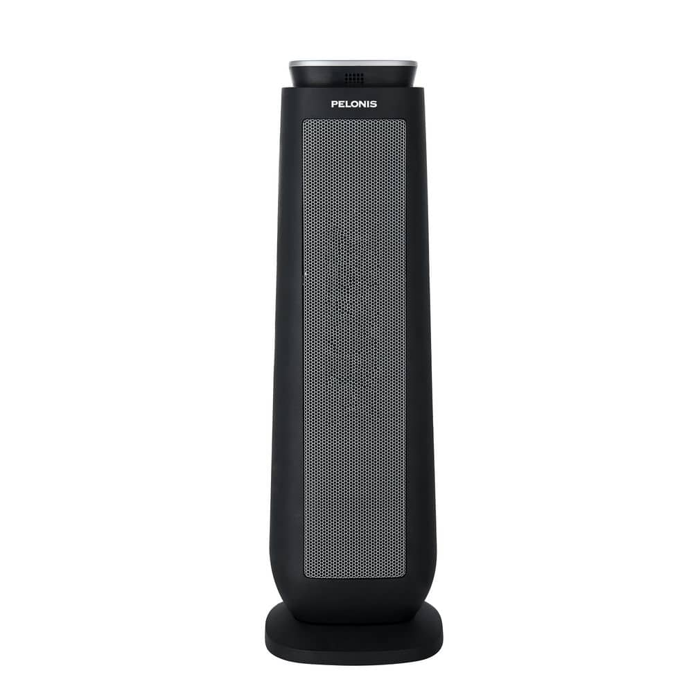 1500-Watt 23 in. Digital Tower Indoor Ceramic Heater Quiet Operation w/ Safety Overheat Protection and Fan Mode in Black