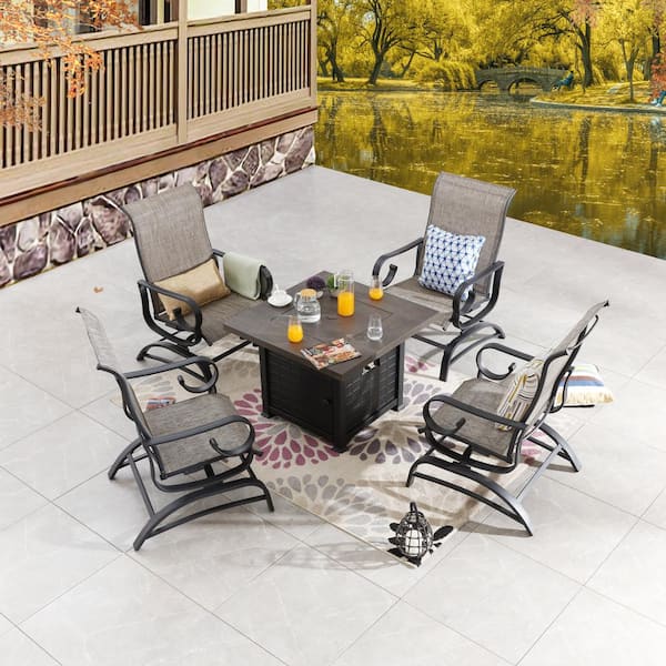Patio Festival 5-Piece Metal Patio Conversation Set