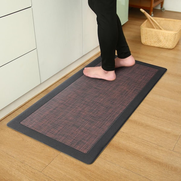 Piermont Burgundy 20 in. x 39 in. Anti-Fatigue Kitchen Mat
