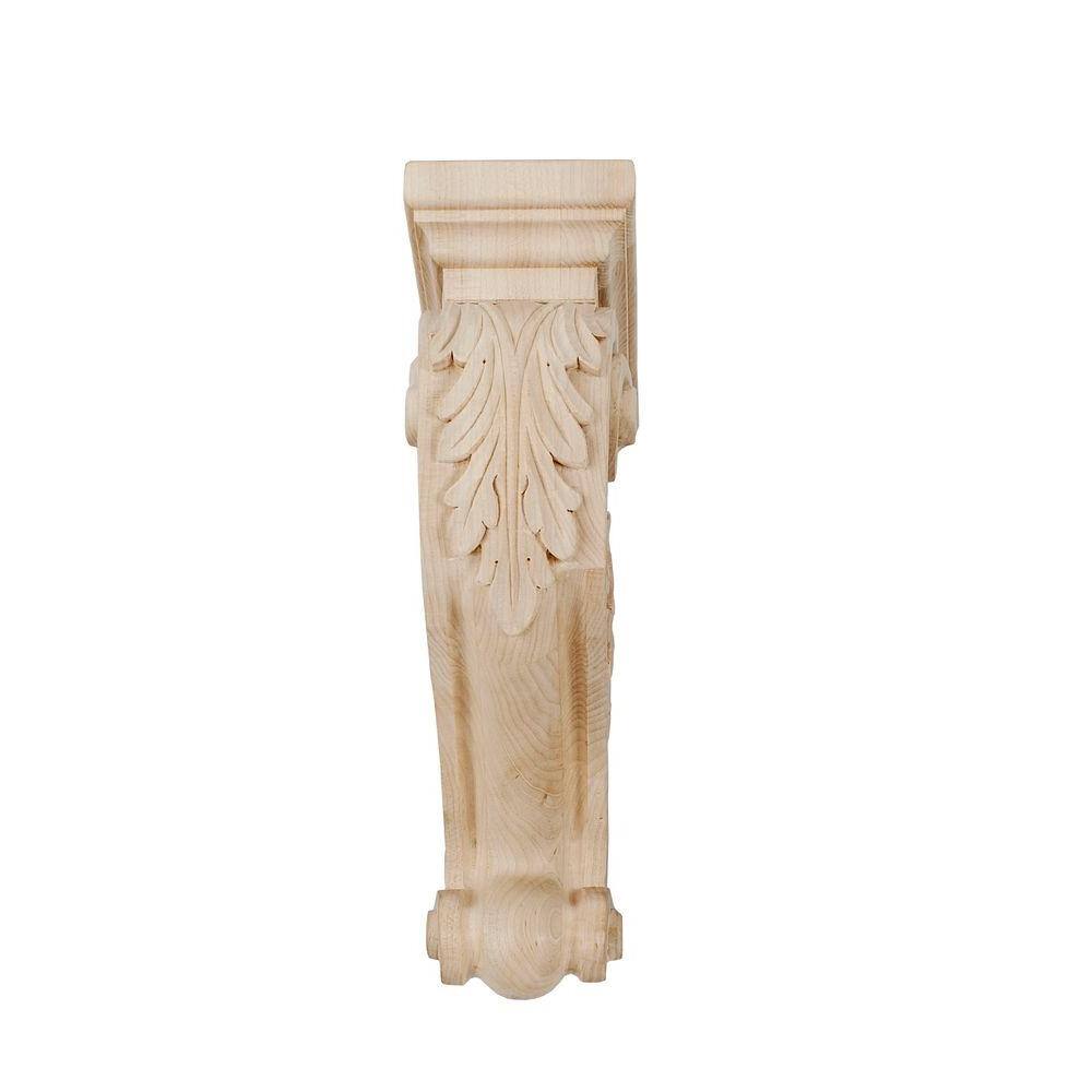 13 in Unfinished Hand Carved Alder Wood Corbel