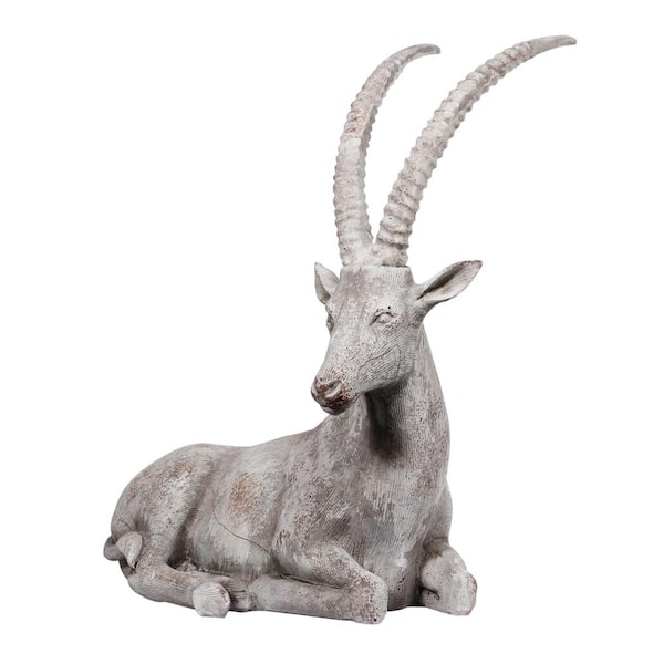 A & B Home Daleyza Resting Antelope Antique White