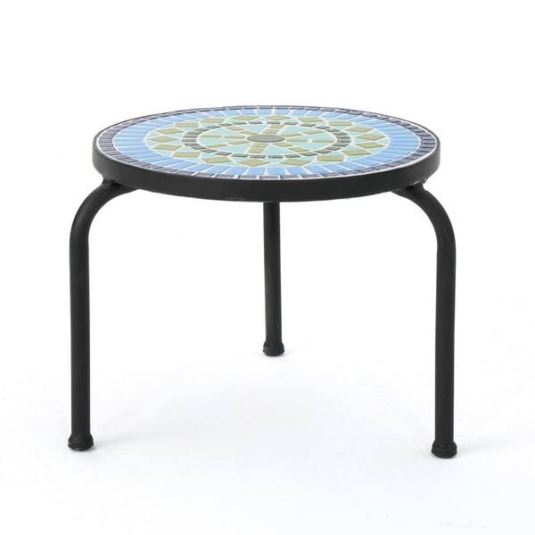 Noble House Iris Black Stone Outdoor Plant Stand 15307 Noble House Iris Black Stone Outdoor, Black Stone Outdoor Coffee Table