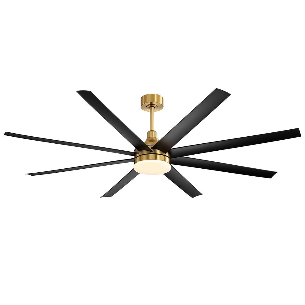 Archer 72 in. Integrated LED Indoor Black-Blade Gold Ceiling Fans with Light and Remote Control Included price history on PriceWatchPro