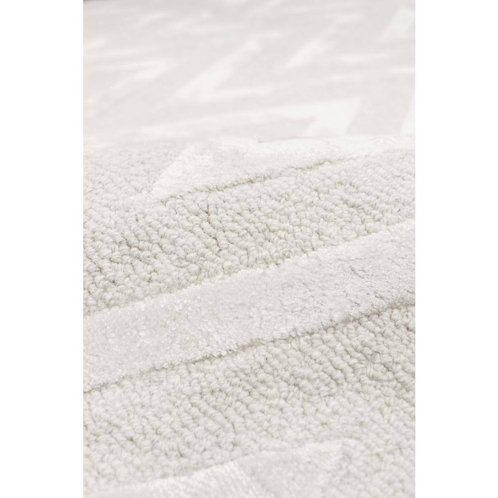 Ivory Hand-Tufted Wool and Viscose Rectangular Area Rug