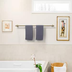 36 in. Wall Mounted Single Towel Bar Bath Hardware Accessory in Brushed Gold