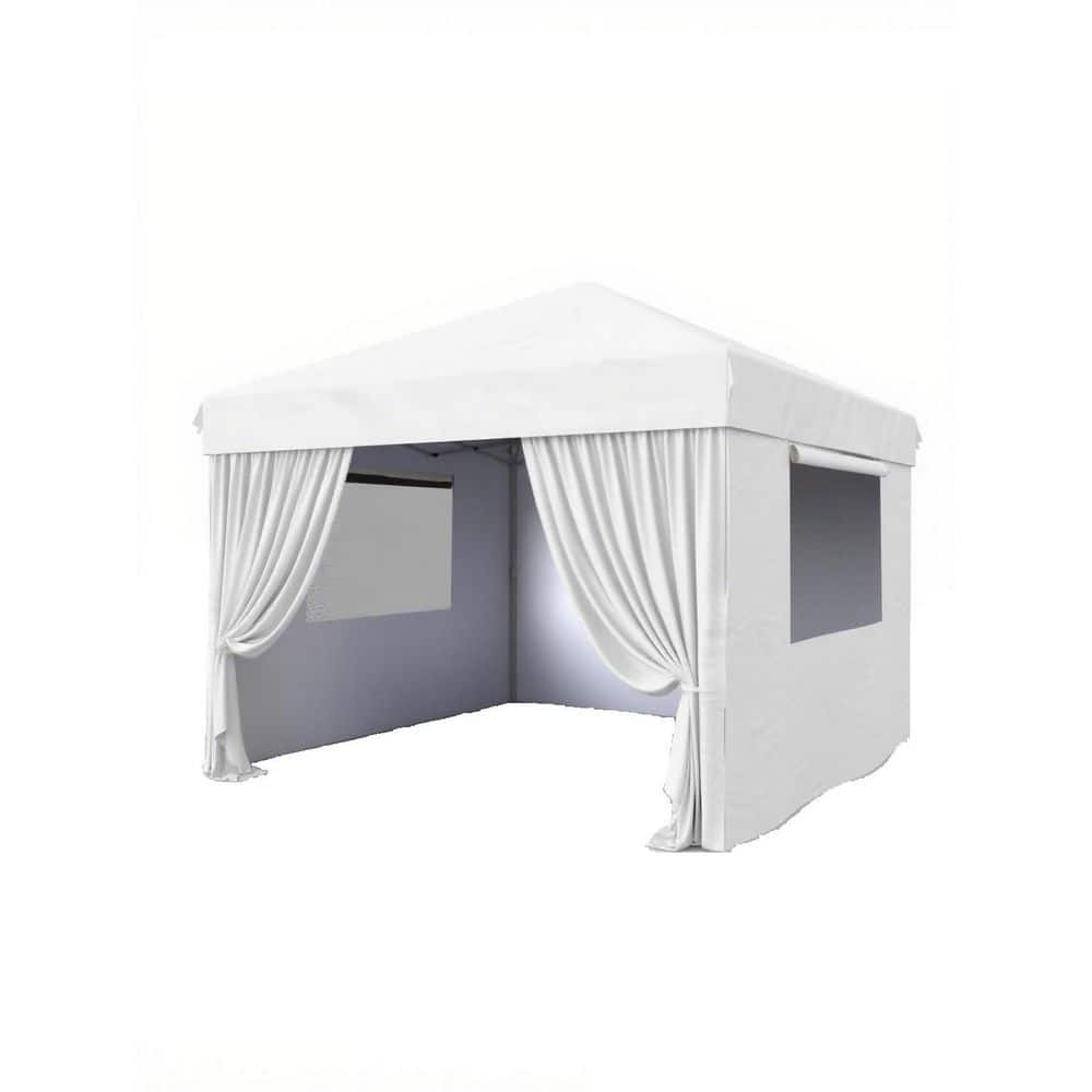 10 ft. x 10 ft. Pop Up Canopy Tent Waterproof Outdoor Camping Party Tent with 4-Removable Sidewalls Windows Comm Events price history on PriceWatchPro