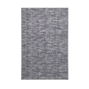 Gray 4 ft. x 6 ft. Solid Contemporary Indoor Area Rug