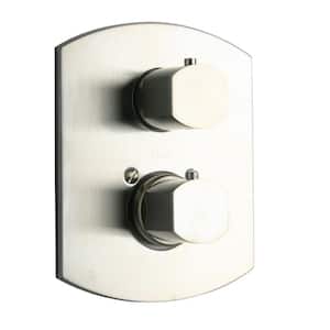 Novello Thermostatic Shower Valve in Brushed Nickel