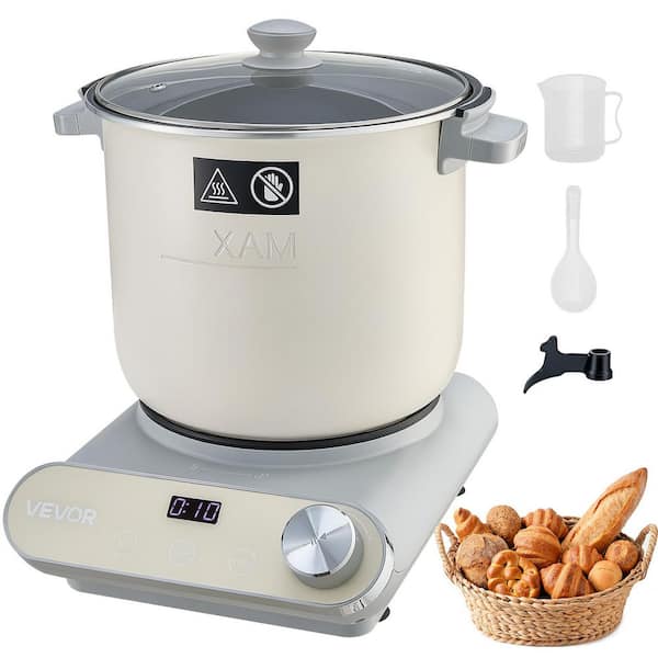 Dough Mixer 7.4 Qt. Electric Dough Maker with Ferment Function, Nonstick Aluminum Pot, Timer, Face-up Control Panel