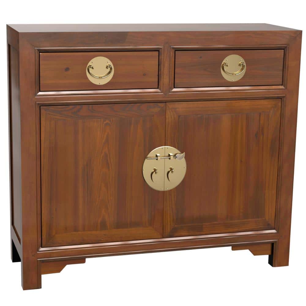 Condition photo showing New/Like New for ming cabinet - walnut 36.25 in. w x 35 in. h x 15 in. d