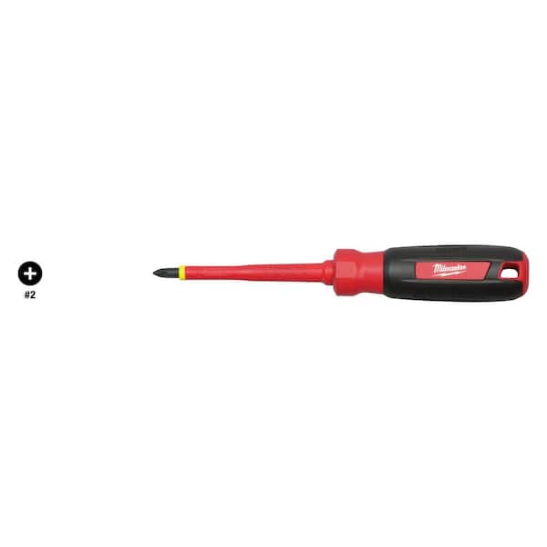 Milwaukee 4 in. #2 Philips 1000-Volt Insulated Screwdriver
