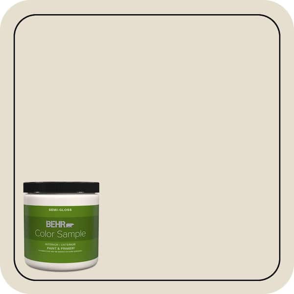 BEHR PREMIUM PLUS 8 oz. #750C-2 Hazelnut Cream Semi-Gloss Interior/Exterior Paint & Primer Color Sample