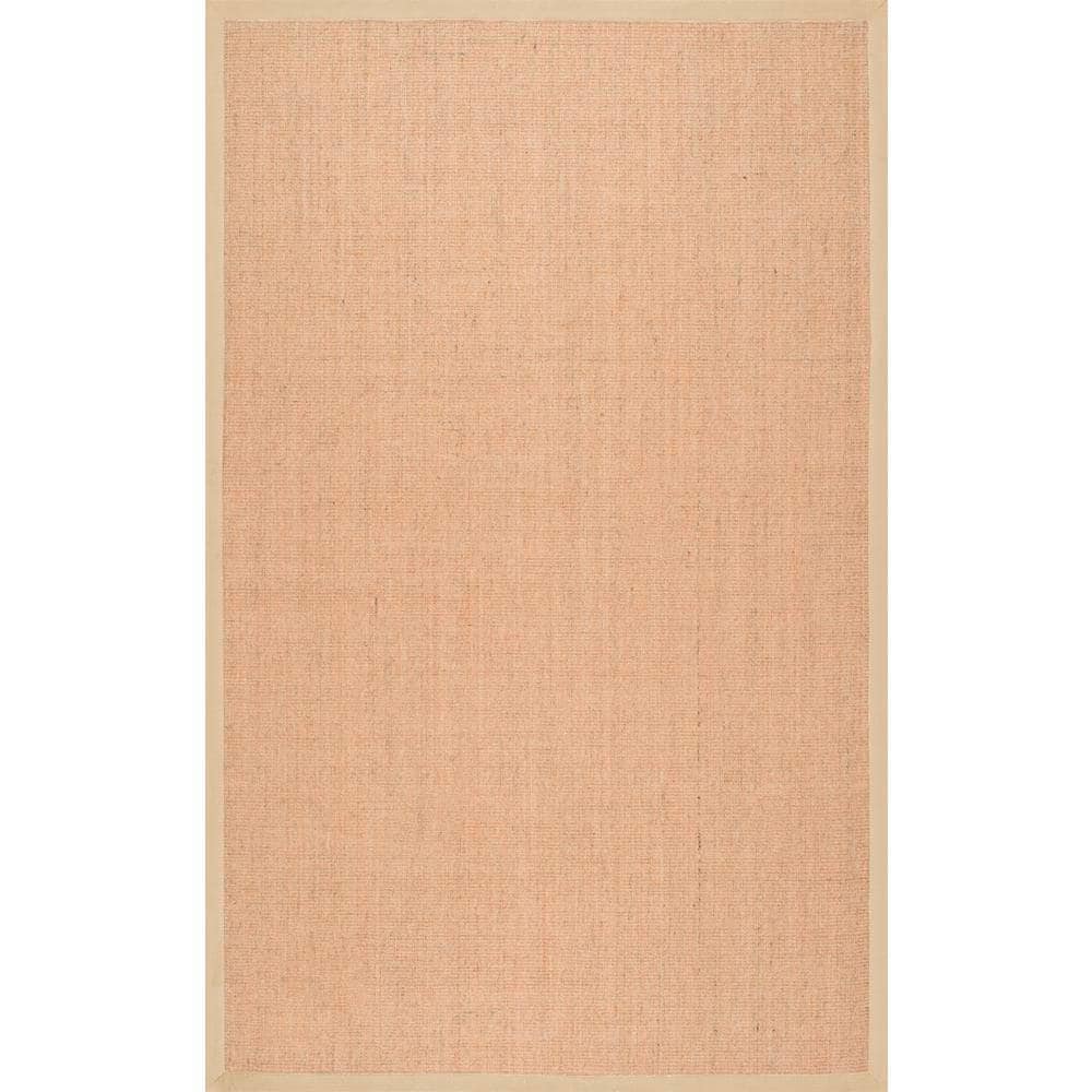 Beige Flat Woven Reversible Cotton 6' x 9' Area Rug