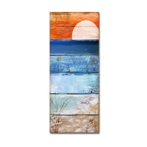 32 in. x 14 in. "Beach Moonrise II" by Color Bakery Printed Canvas Wall Art