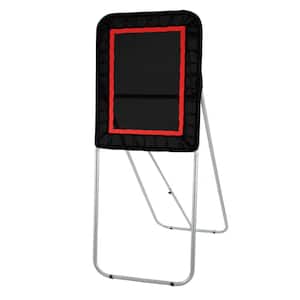 Folding Lacrosse Rebounder 3 x 4 ft. Volleyball Bounce Back Net Adjustable Angle Shoot Practice Training Wall in. Black
