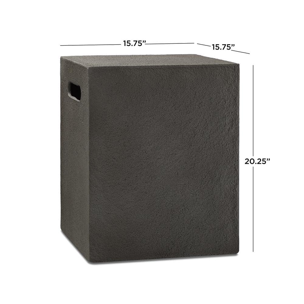 Baltic Glacier Gray Propane Tank Cover and Side Table