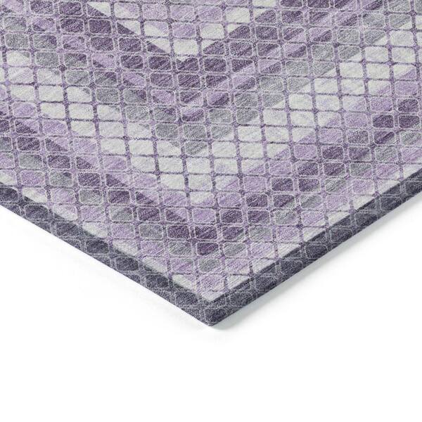 Chantille Machine Washable Indoor/Outdoor Abstract ACN2011 Lavender 2 ft. 3 in. x 7 ft. 6 in. Runner Rug