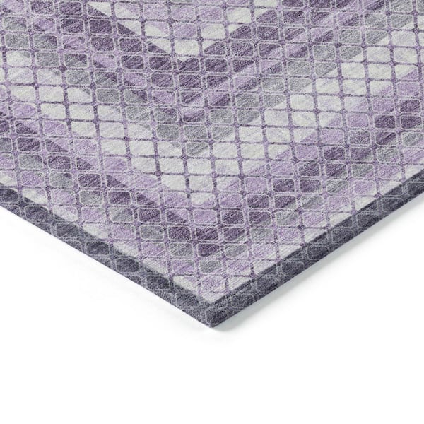 Chantille Machine Washable Indoor/Outdoor Abstract ACN2011 Lavender 5 ft. x 7 ft. 6 in. Area Rug