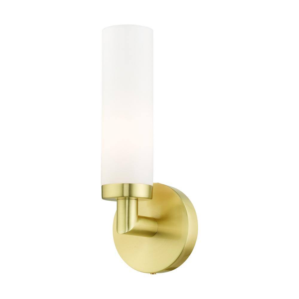 Aero Satin Brass Direct Wired 11" Modern Wall Sconce
