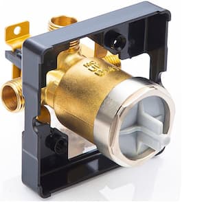 Shower Valve Body for Shower Faucet Trim Kits 4 x 4 in. Brass Single or Dual Function Shower with 3-6 Diverter Valve Kit