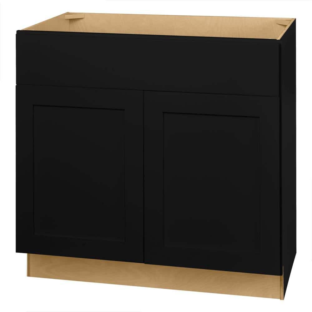 Avondale 36 in. W x 21 in. D x 34.5 in. H Ready to Assemble Plywood Shaker Sink Base Bath Cabinet in Raven Black price history on PriceWatchPro
