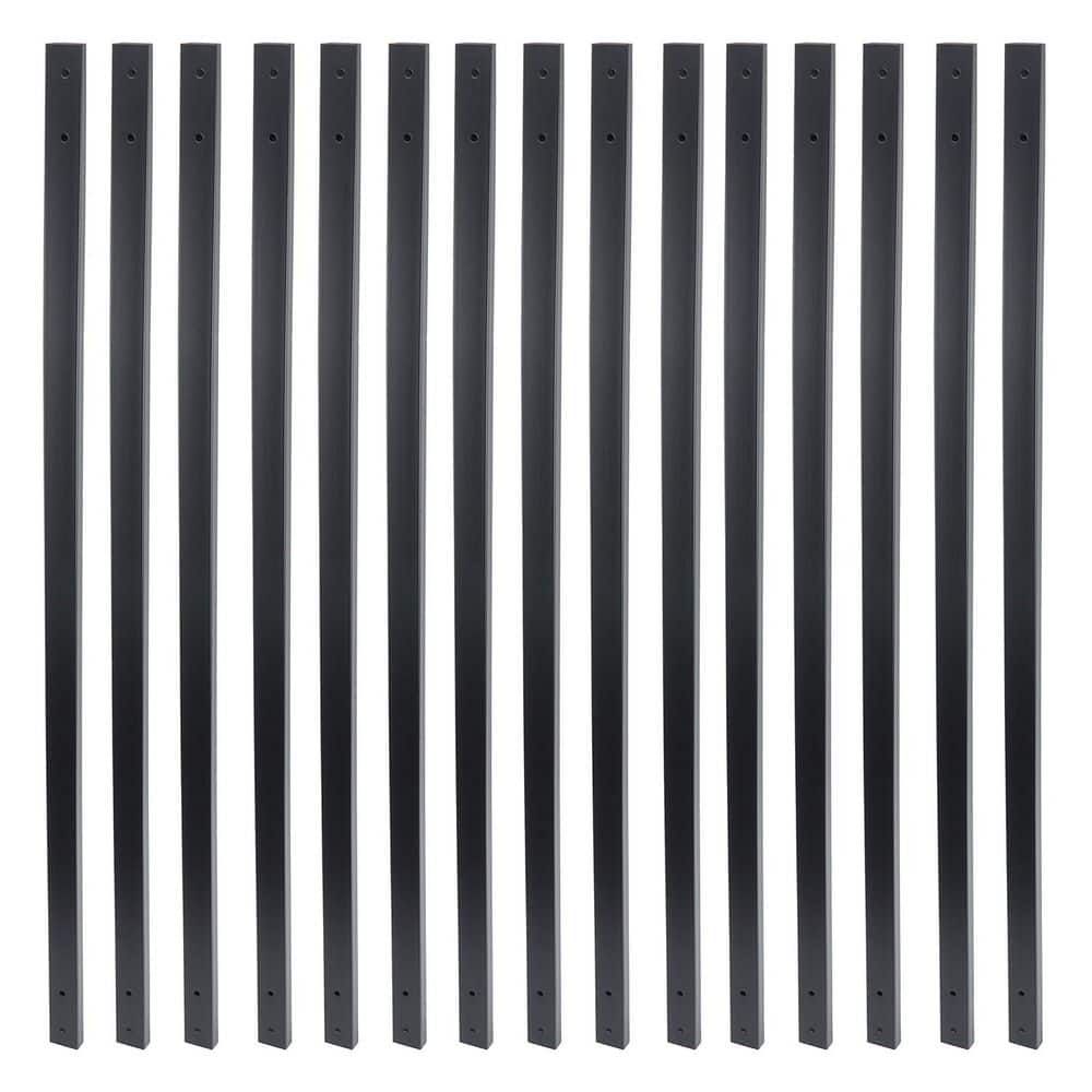 38 in. H x 1 in. W Black Iron Stair Railing Kit with Screws for Wood Composite Deck Porch Railings 50-Pack Aluminum price history on PriceWatchPro