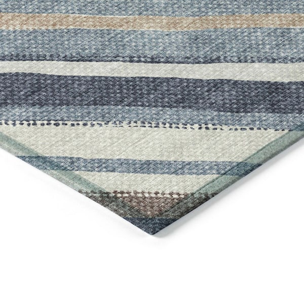 Chantille Machine Washable Indoor/Outdoor Abstract ACN2282 Denim 2 ft. 6 in. x 3 ft. 10 in. Area Rug