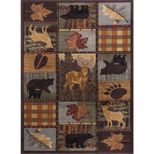 Nature Lodge Multi-Color 4 ft. x 6 ft. Indoor Area Rug