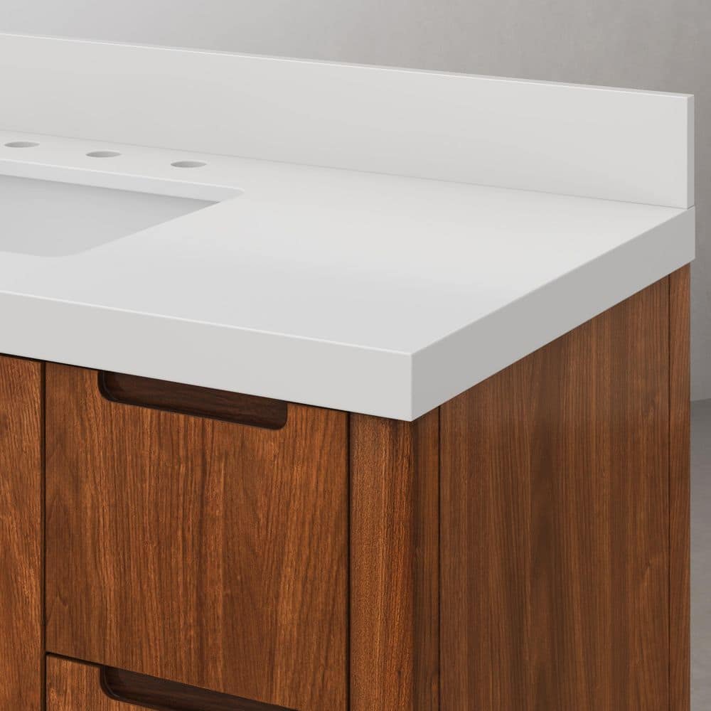 Sequoia 48" Noir Juglans Single Sink Vanity with Quartz Top