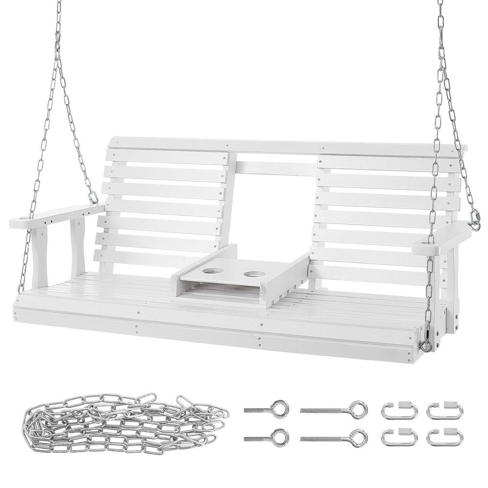5ft. Wooden Porch Swing, Heavy Duty Patio Bench Swing for Garden and Courtyard, 880 lbs. Hanging Chains, 2025 Update price history on PriceWatchPro