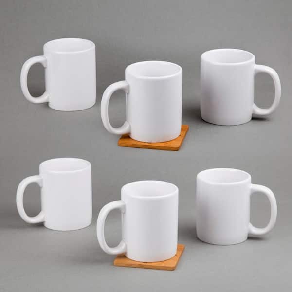 12oz White Speckled Ceramic Coffee Mug With Natural Baked Bottom |  Dishwasher + Microwave Safe