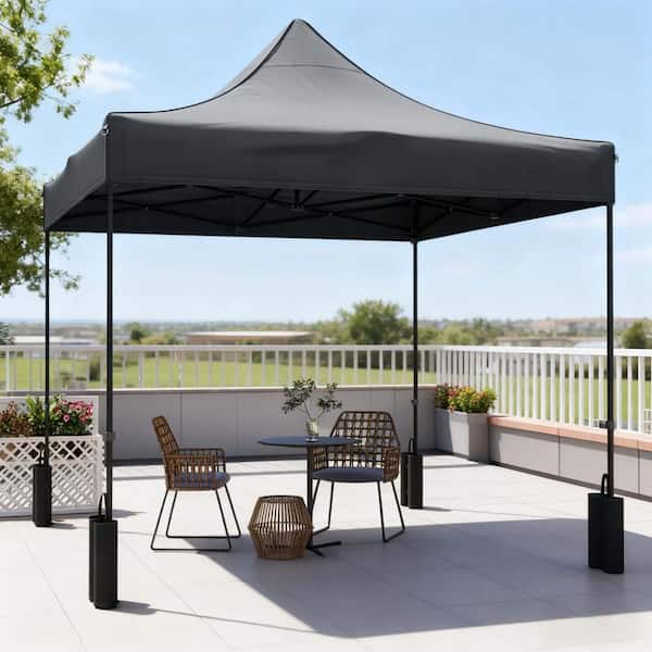 Dark Gray Oxford Fabric Replacement Canopy Top 10 x 10 in. Pop Up