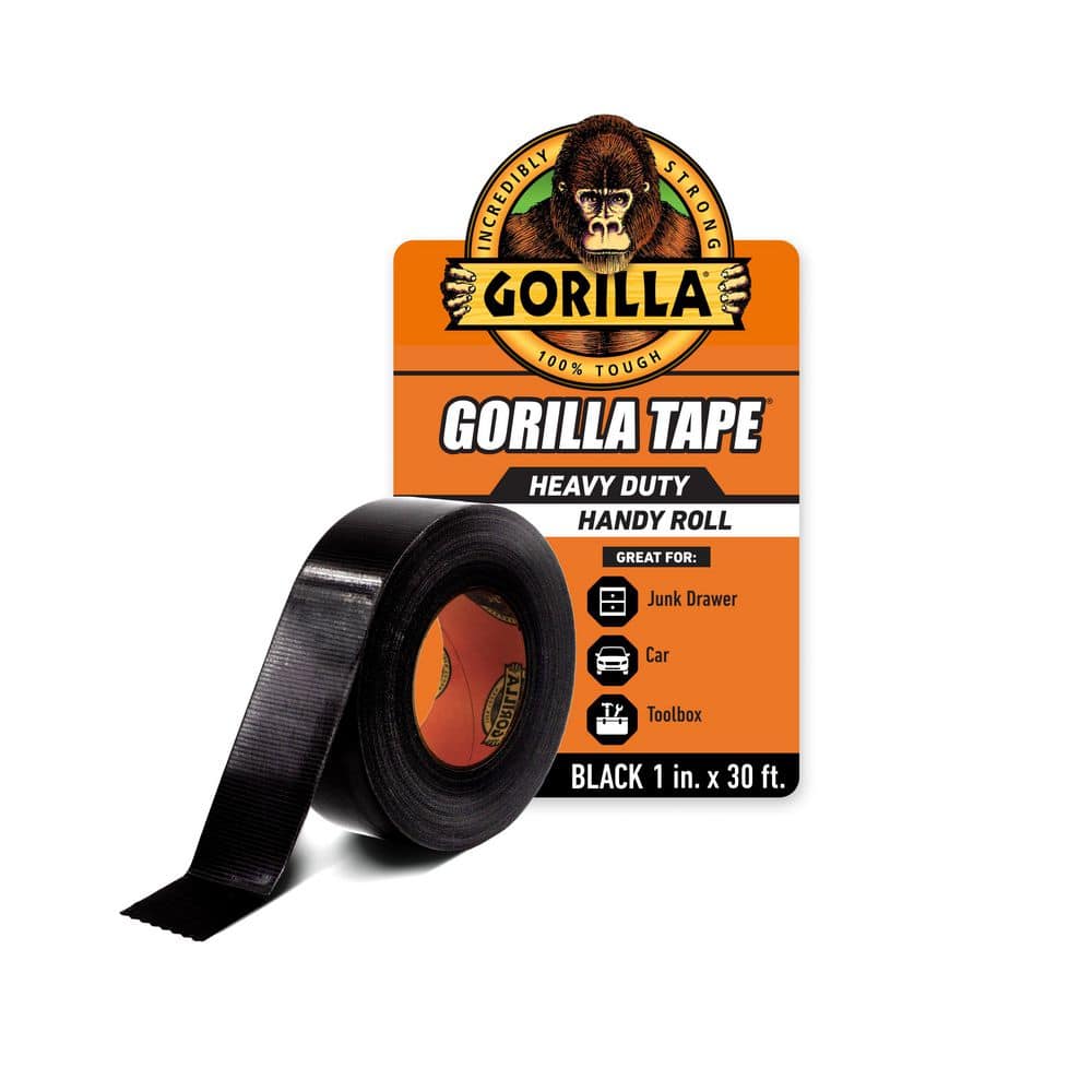 Gorilla 1 in. x 10 yd. Black Tape-To-Go 61001 - The Home Depot
