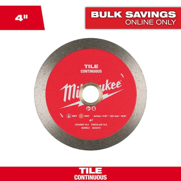 Milwaukee 4 in. Continuous Tile Diamond Blade