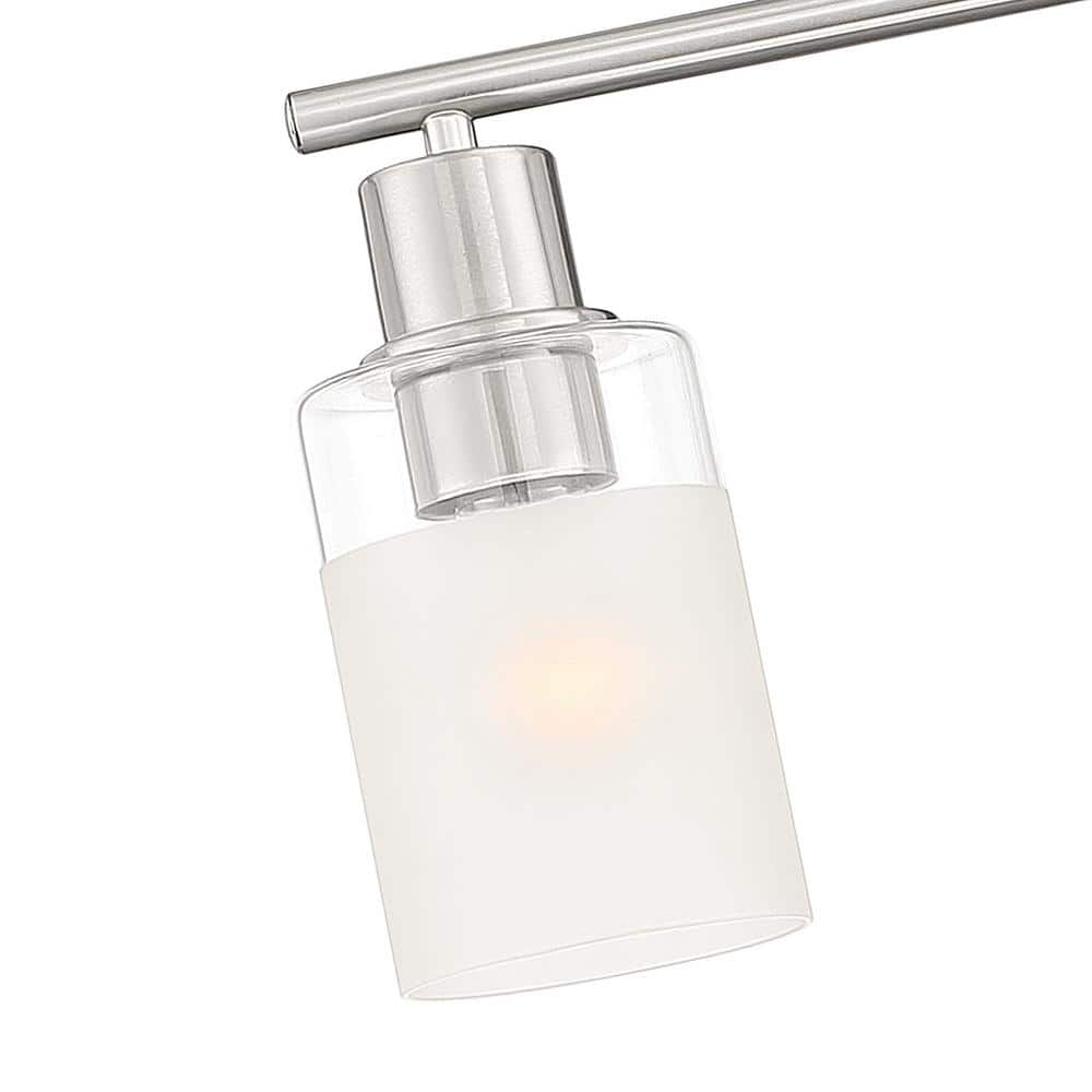 Cedar Lane Brushed Nickel 4-Light Glass Island Pendant
