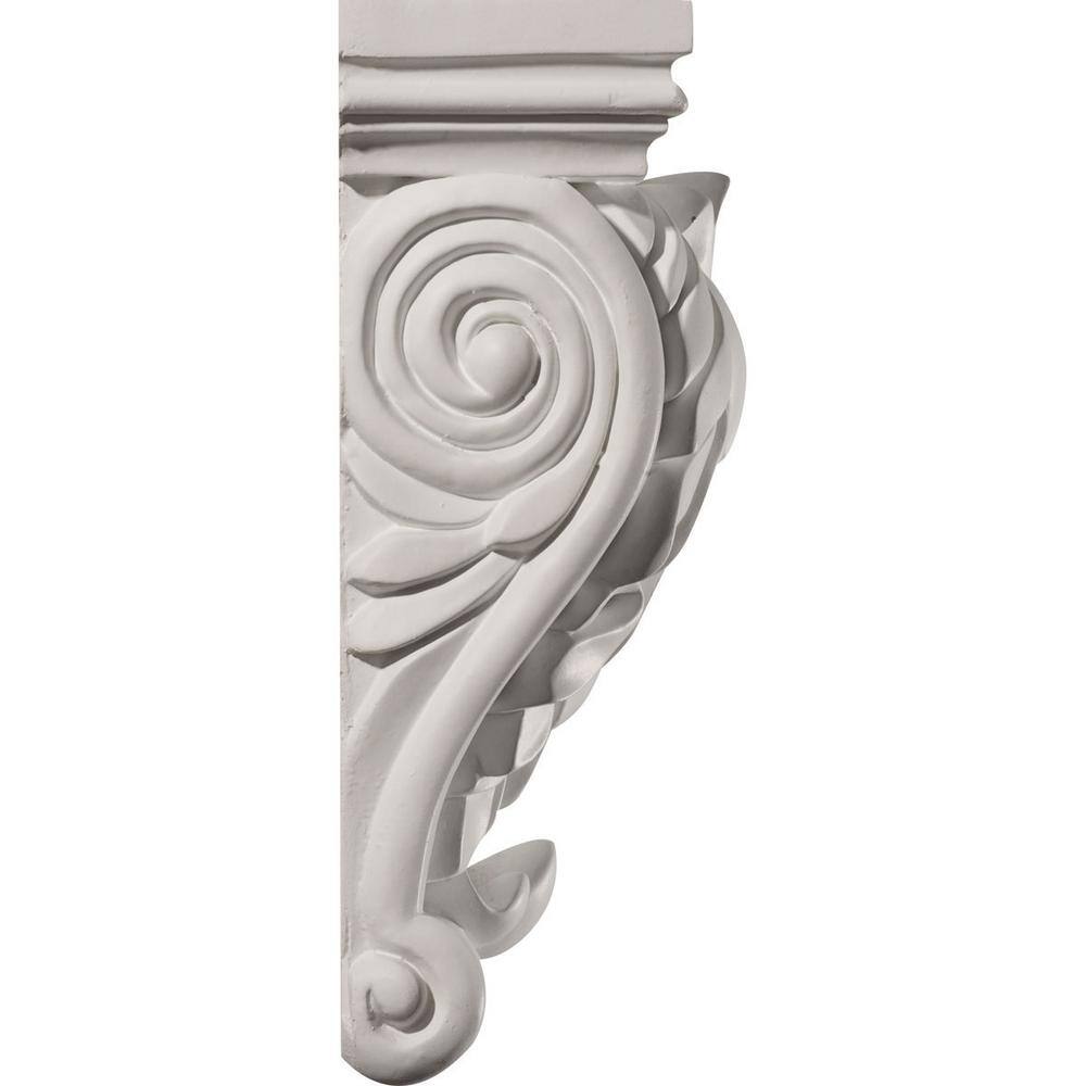 Primed White Urethane Decorative Leaf Corbel