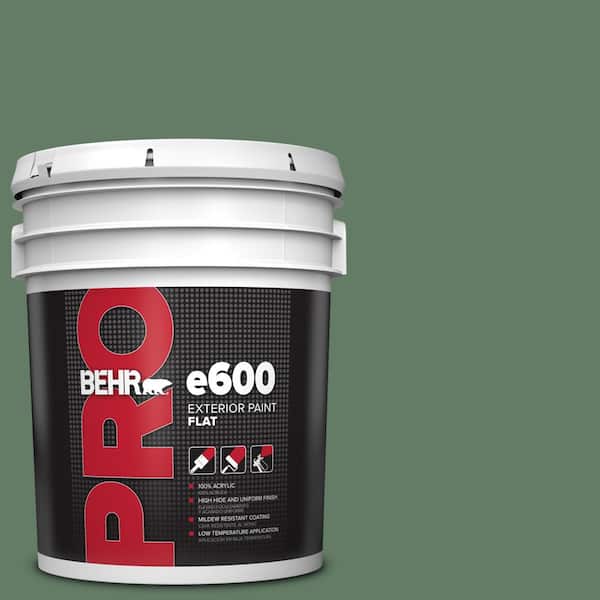 BEHR PRO 5 gal. #S410-6 Greener Pastures Flat Exterior Paint