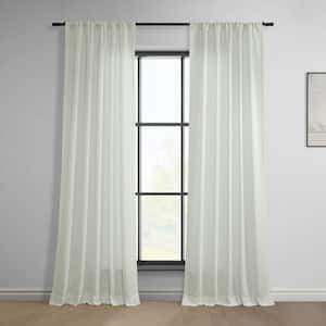 Light Iovry Classic Faux Linen Rod Pocket Light Filtering Curtain - 50 in. W x 84 in. L (1 Panel)