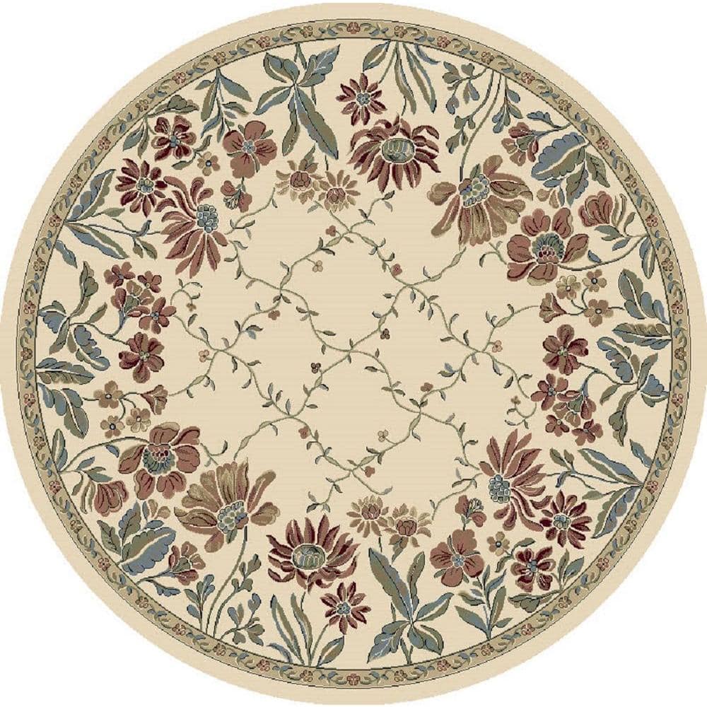 Home Decorators Collection Coughlin Ivory 5 ft. x 5 ft. Round Indoor Area Rug 9172440440 The