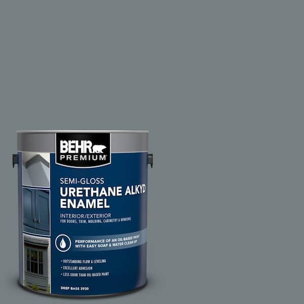 BEHR PREMIUM 1 gal. #BNC-39 Peak Point Urethane Alkyd Semi-Gloss Enamel Interior/Exterior Paint